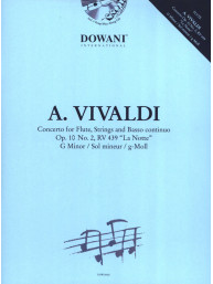 Antonio Vivaldi: Concerto Op.10 No.2 RV 439 La Notte in G Minor (noty na příčnou flétnu, klavír) (+audio)