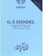 Georg Friedrich Händel: Sonata Hallenser No. 1, HWV 374 in A minor (noty na příčnou flétnu, basso continuo) (+audio)