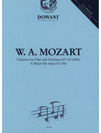 W.A. Mozart: Concerto KV 313 / 285c in G Major (noty na příčnou flétnu, klavír) (+audio)
