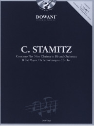 Carl Stamitz: Concerto Nr. 3 in B major (noty na klarinet, klavír) (+audio)