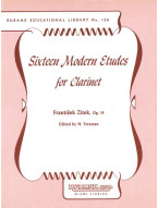 František Zítek: 16 Modern Etudes for Clarinet, Op. 14 (noty na klarinet)