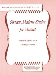 František Zítek: 16 Modern Etudes for Clarinet, Op. 14 (noty na klarinet)