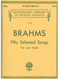 Johannes Brahms: 50 Selected Songs (noty na zpěv, klavír)