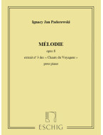 Ignacy Jan Paderewski: Melodie Op. 8 No. 3 (noty na klavír)