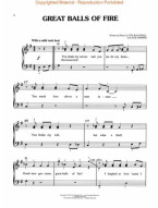 Jerry Lee Lewis: Great Balls of Fire (noty na snadný klavír)