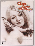Mary Hopkin: Those Were the Days (noty na klavír, zpěv, akordy)
