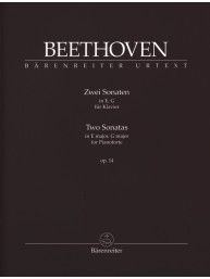 Beethoven: 2 Sonatas In E Major & G Major Op.14 Nos 1 & 2 (noty na klavír)