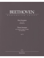 Beethoven: 3 Sonatas Op. 10 In C minor, F major, D major (noty na klavír)