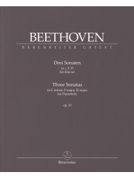 Beethoven: 3 Sonatas Op. 10 In C minor, F major, D major (noty na klavír)