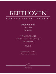 Beethoven: 3 Sonatas in E-flat Major, F minor, D Major (noty na klavír)