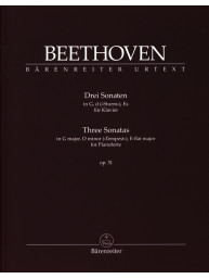 Beethoven: 3 Sonatas In G Major, D Minor & E-Flat Major Op. 31 (noty na klavír)