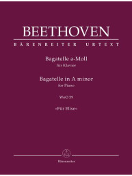 Beethoven: Bagatelle For Piano in A Mino,r WoO 59 - Für Elise (noty na klavír)