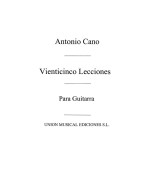 Antonio Cano: Coleccion de Veinticinco Lecciones (noty na kytaru)