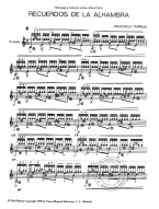 Francisco Tárrega: Recuerdos De La Alhambra - Para Guitarra (noty na kytaru)