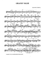 Francisco Tárrega: Grand Valse (noty na kytaru)