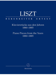 Franz Liszt: Piano Pieces from the Years 1880–1885 (noty na klavír)