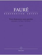 Gabriel Fauré: Trois Romances sans Paroles Op. 17 No. 52 (noty na klavír)