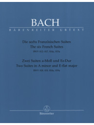J.S. Bach: 6 French Suites / 2 Suites in A minor and E-flat major BWV 812-819 (noty na klavír)