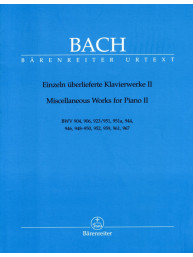 J.S. Bach: Miscellaneous Works for Piano II (noty na klavír)