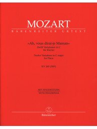 W.A. Mozart: Ah, vous dirai-je Maman KV 265 / 300e (noty na klavír)
