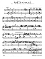 W.A. Mozart: Ah, vous dirai-je Maman KV 265 / 300e (noty na klavír)