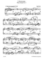 Ernst Krenek: Funfte Klaviersonate (noty na klavír)