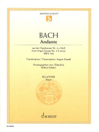 Johann Sebastian Bach: Andante From Organ Sonata No. 4 E minor (noty na klavír)