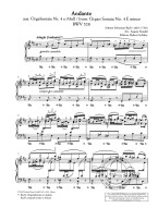 Johann Sebastian Bach: Andante From Organ Sonata No. 4 E minor (noty na klavír)