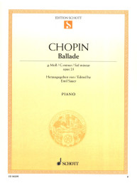 Frédéric Chopin: Ballade G Opus 23 (noty na klavír)