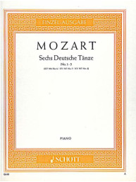 W.A. Mozart: Six German Dances No. 1-3 (noty na klavír)