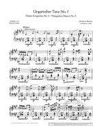 Johannes Brahms: Hungarian Dance no. 5 (noty pro klavír)
