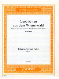 Johann Strauss: Tales From The Vienna Woods (noty na klavír)