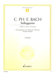 Johann Sebastian Bach: Solfeggietto C minor (noty na klavír)