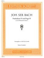 Johann Sebastian Bach: Praeludium VI und Fuga VI d-Moll BWV 851 (noty na klavír)
