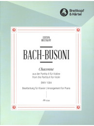J.S. Bach: Chaconne From The Partita II BWV 1004 - Busoni (noty na klavír)