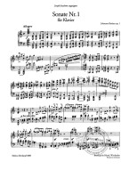 Johannes Brahms: Sonata no.1  In C Major Op. 1 (noty na klavír)