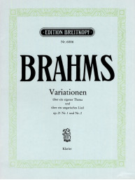 Johannes Brahms: Variationen Op. 21 (noty na klavír)