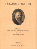 Johannes Brahms: Chaconne Aus BWV 1004  D-moll (noty na klavír)