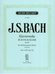 J.S. Bach: Das Wohltemperiertes Klavier 1/3 - Busoni (noty na klavír)