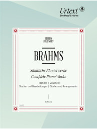 Johannes Brahms: Complete Piano Works 3 - Studies and Arrangements (noty na klavír)
