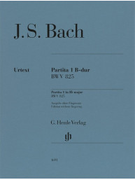J.S. Bach: Partita no. 1 B flat major BWV 825 - Edition without fingering (noty na klavír)
