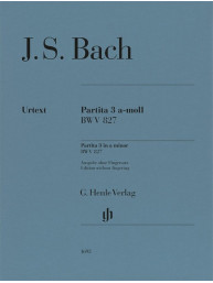 J.S. Bach: Partita no. 3 A minor BWV 827 - Edition without fingering (noty na klavír)