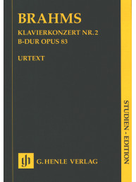 Johannes Brahms: Piano Concerto no. 2 B flat major op. 83 - Study Score (noty pro klavír, orchestr)