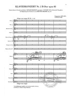 Johannes Brahms: Piano Concerto no. 2 B flat major op. 83 - Study Score (noty pro klavír, orchestr)