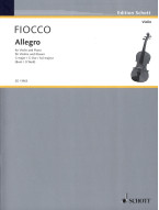 Joseph-Hector Fiocco: Allegro G Major (noty pro housle, klavír)