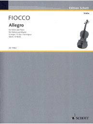 Joseph-Hector Fiocco: Allegro G Major (noty pro housle, klavír)