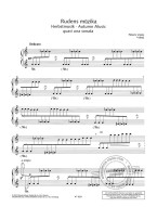 Peteris Vasks: Rudens muzika (noty na klavír)