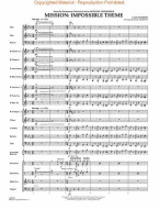 Mission: Impossible Theme (snadné noty, koncertní orchestr, party, partitura)