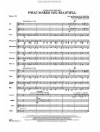 One Direction: What Makes You Beautiful (snadné noty pro koncertní orchestr, party, partitura)