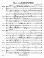 Music from The Incredibles (noty pro koncertní orchestr, party, partitura)